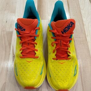 HOKA Clifton 9 Running Shoe In Passion Fruit / Maize unisex’s Sizes 11D
